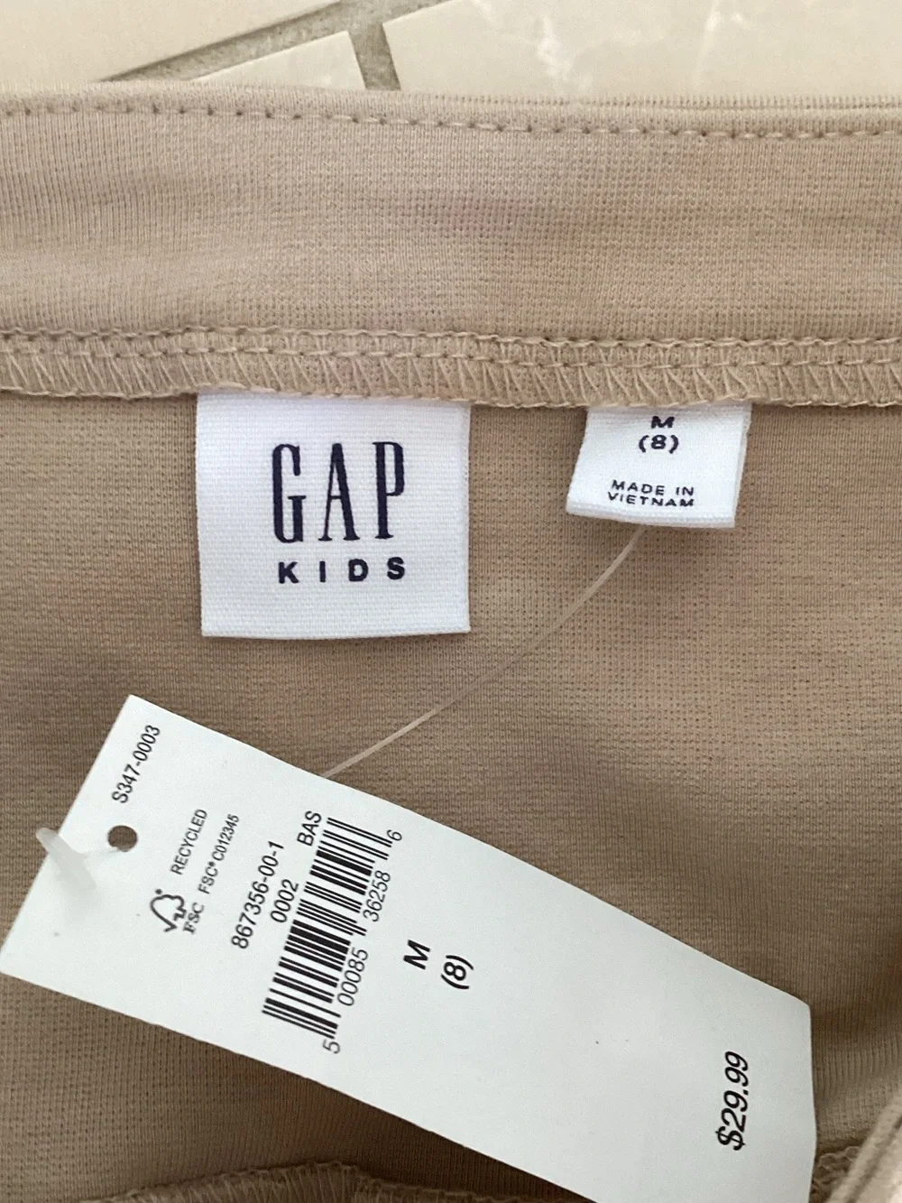 Girl’s khaki pleated Uniform Skirt from Gap